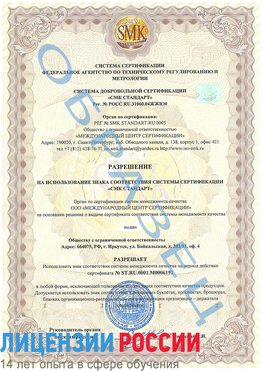 Образец разрешение Еманжелинск Сертификат ISO 50001